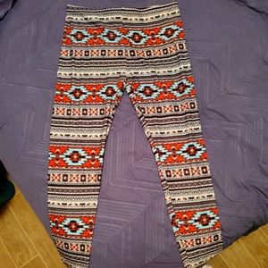 Multicolor tribal leggings
